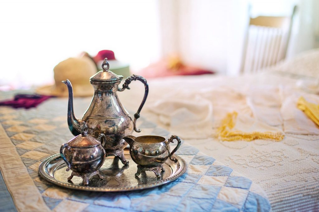 tea set at bed and breakfast
