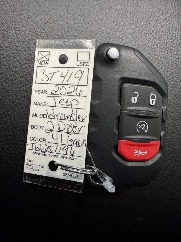 2026 Jeep Wrangler WRANGLER 2-DOOR WILLYS