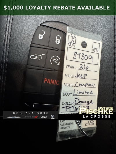 2026 Jeep Compass COMPASS LIMITED ALTITUDE 4X4