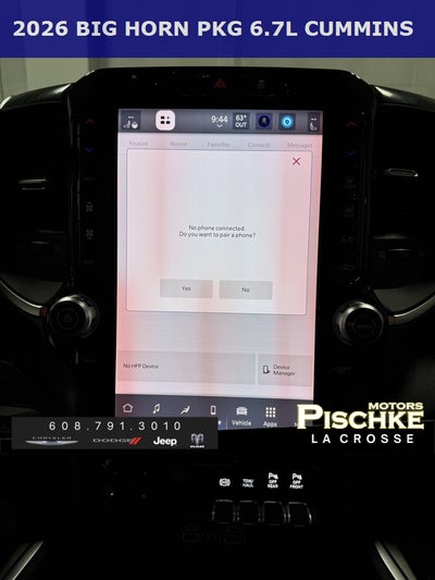 2026 RAM Ram 2500 RAM 2500 BIG HORN CREW CAB 4X4 6'4' BOX