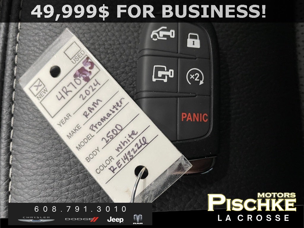 2024 RAM Ram ProMaster RAM PROMASTER 2500 SLT+ CARGO VAN HIGH ROOF 159' WB