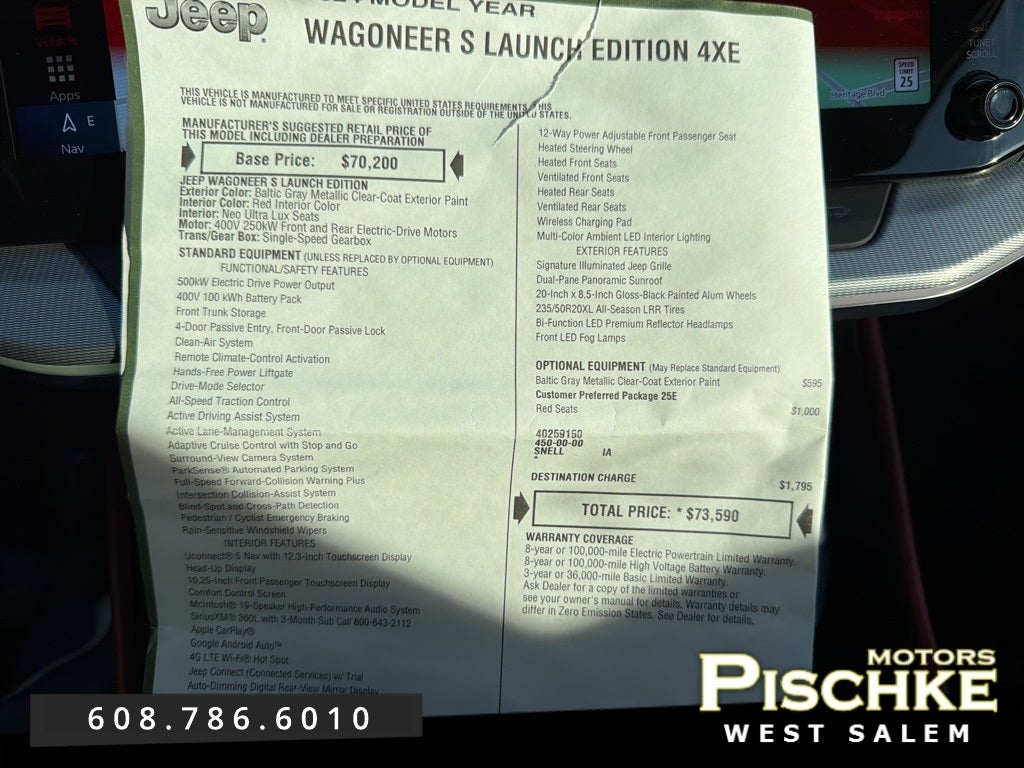 2024 Jeep Wagoneer S Launch Edition